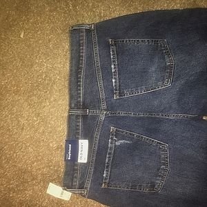 Mid-Rise Boyfriend Jeans. Size 10 l. Dark Blue Jeans